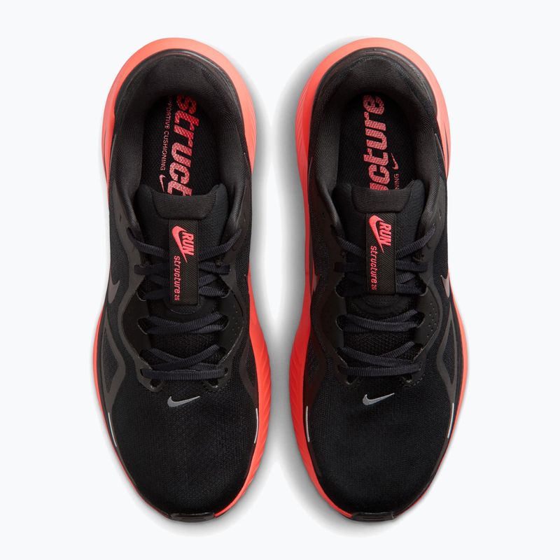 Men's running shoes Nike Structure 26 black/bright crimson/metallic dark grey 5
