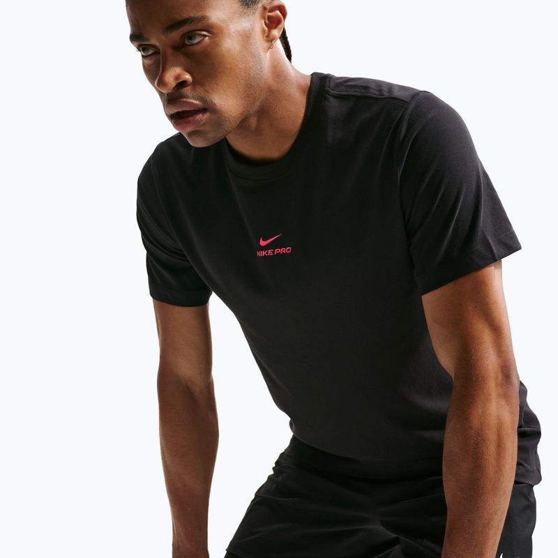 Men's training shirt Nike Pro black/hyper pink 5