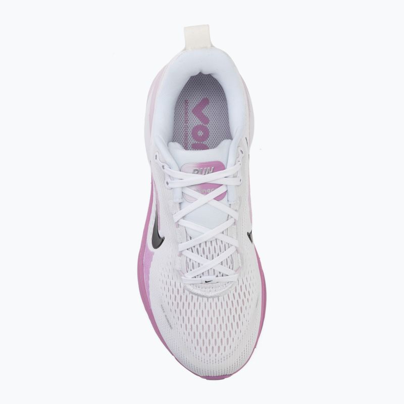 Women's Nike Vomero 18 Wide Running Shoes white/bleached lilac/light magenta/black 5