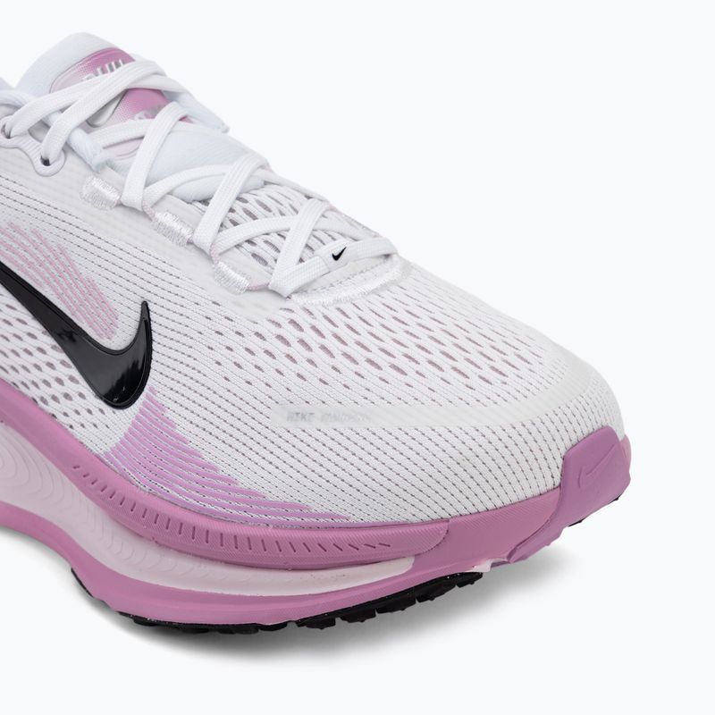 Women's Nike Vomero 18 Wide Running Shoes white/bleached lilac/light magenta/black 7