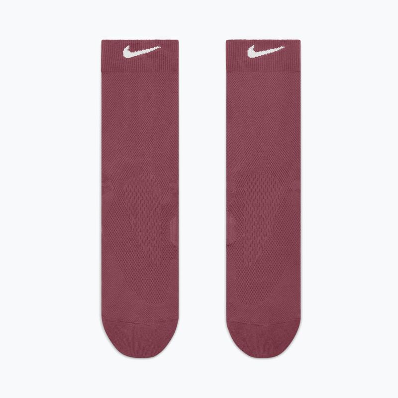 Socks Nike Run Midweight Crew pink smoke/pink rise/white 2