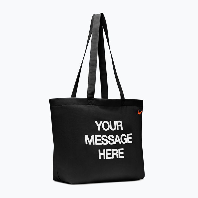 Bag Nike Heritage "Your Message Here" Tote 22 l black/white/safety orange 2
