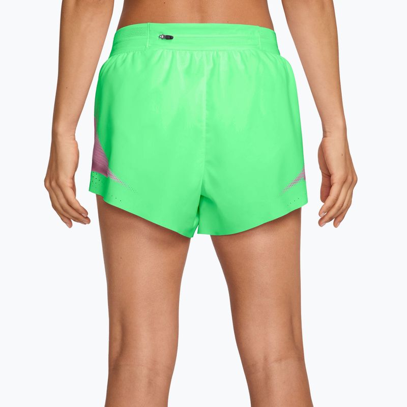 Women's running shorts Nike AeroSwift illusion green/black 2