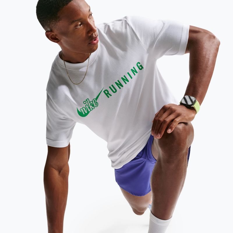 Men's running shirt Nike Dri-Fit Running T-Shirt white/green spark 6