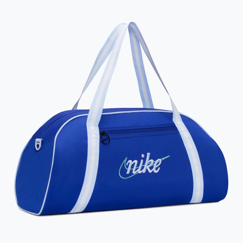 Women's training bag Nike Gym Club Retro 24 l old royal/hydrogen blue/hydrogen blue 2