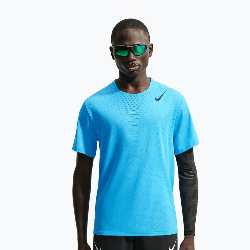 Men's running shirt Nike AeroSwift light current blue/black