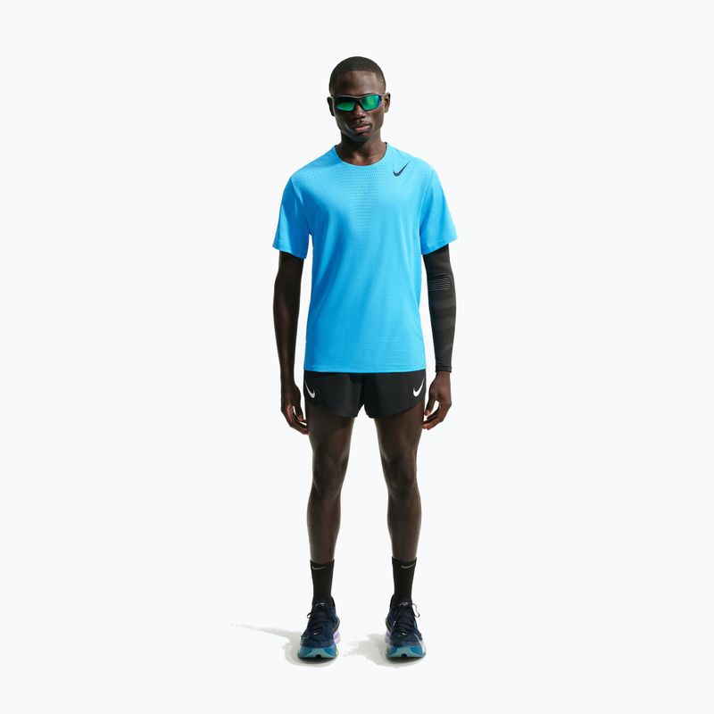 Men's running shirt Nike AeroSwift light current blue/black 2