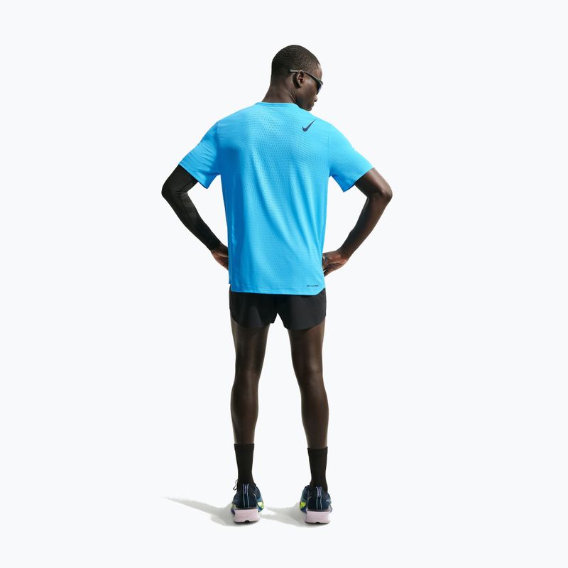 Men's running shirt Nike AeroSwift light current blue/black 3