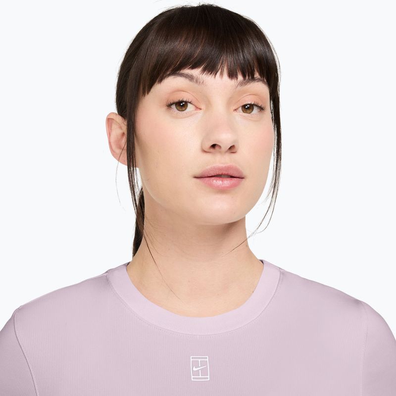 Women's tennis shirt Nike Court Dri-Fit Advantage bleached lilac/white 3