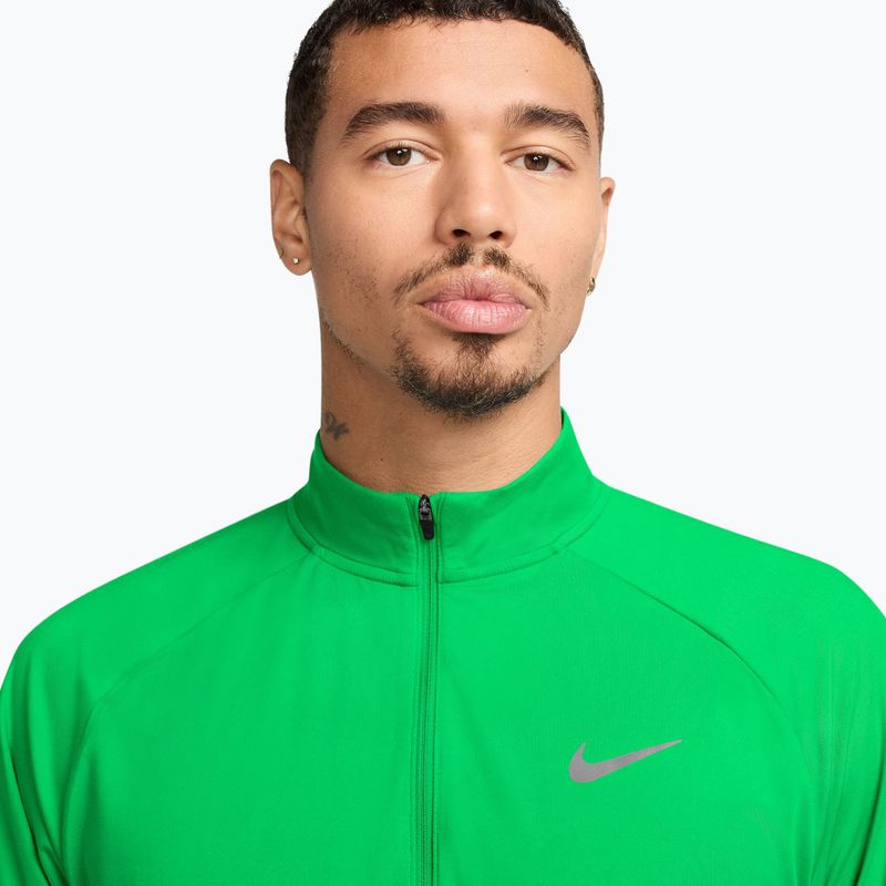 Men's running sweatshirt Nike Stride 1/4 Zip Dri-Fit green spark 3