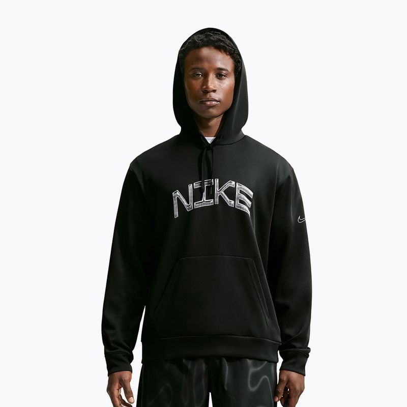 Men's training sweatshirt Nike Dri-FIT UV Pullover Hoodie black/white