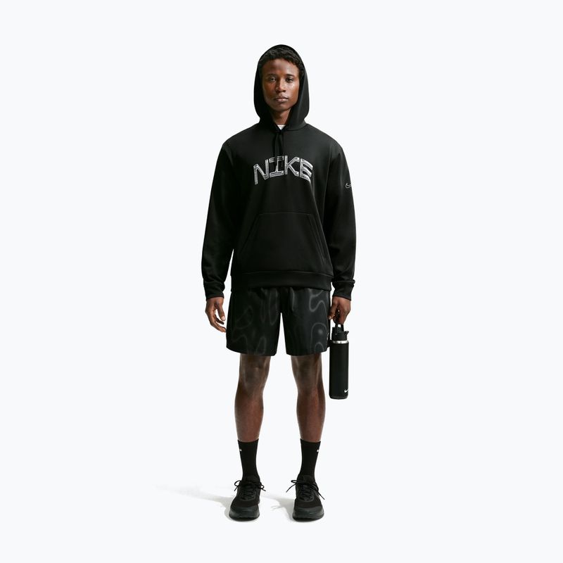 Men's training sweatshirt Nike Dri-FIT UV Pullover Hoodie black/white 7