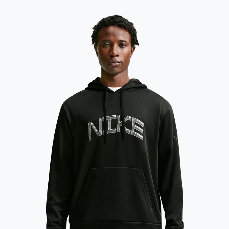 Men's training sweatshirt Nike Dri-FIT UV Pullover Hoodie black/white 3