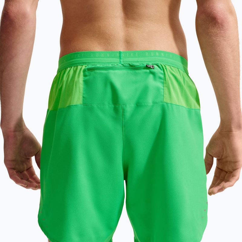Men's running shorts Nike Stride Dri-Fit Brief-Lined 7" green spark 4