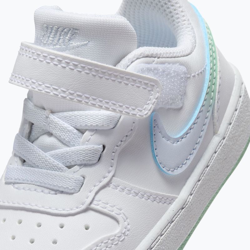 Children's shoes Nike Court Borough Low white/football grey/arctic green 5