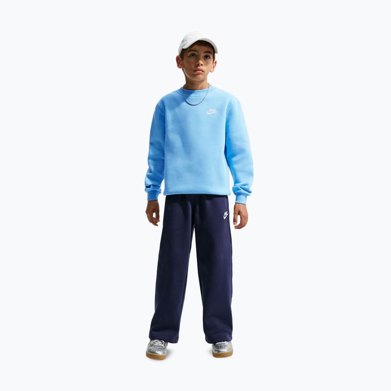 Children's sweatshirt Nike Sportswear Club Fleece football blue/white 5