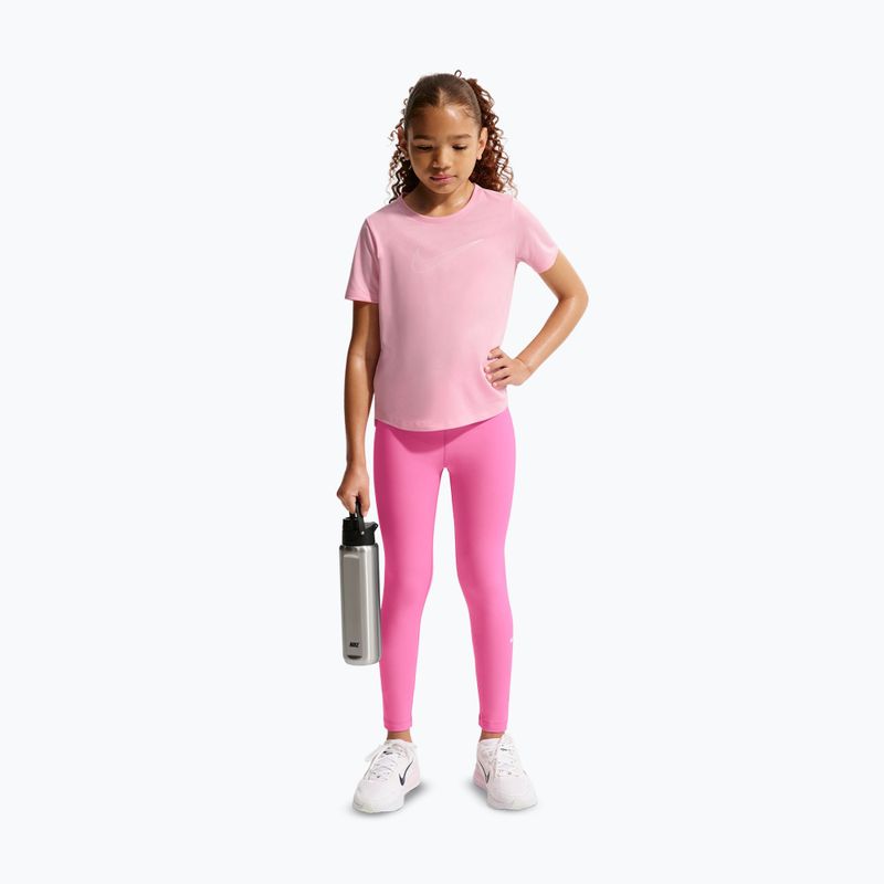 Children's leggings Nike One playful pink/white 2