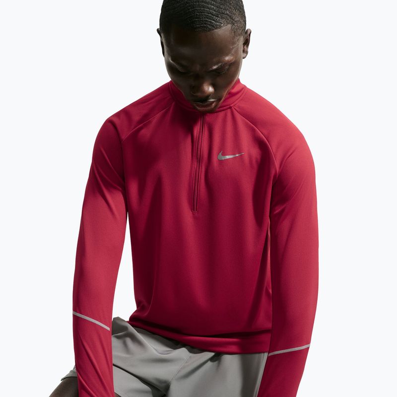 Men's running sweatshirt Nike Miler Dri-Fit UV 1/2 Zip tough red 4