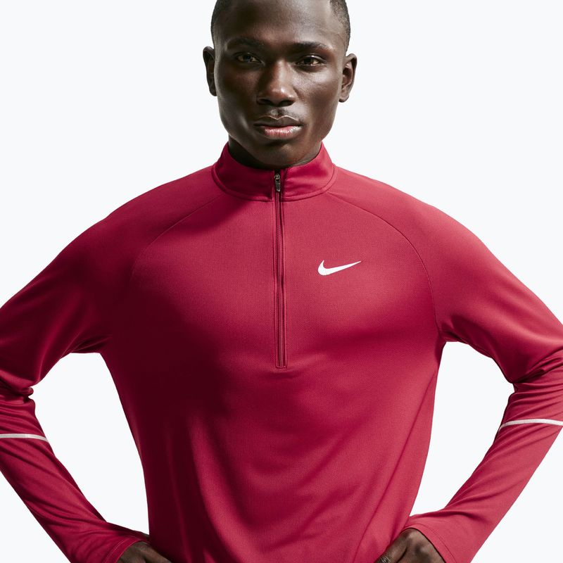Men's running sweatshirt Nike Miler Dri-Fit UV 1/2 Zip tough red 5