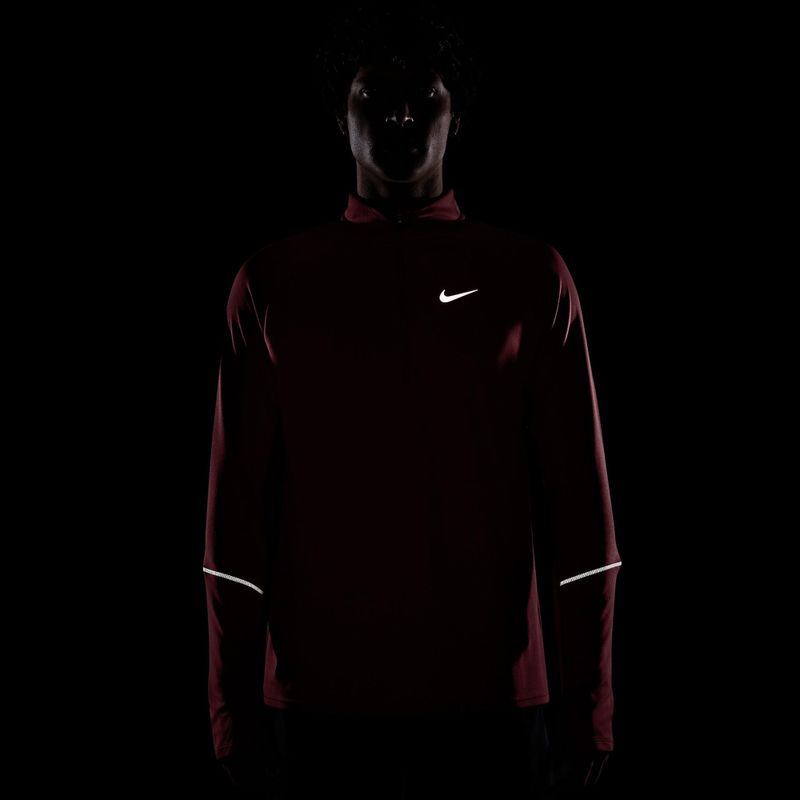 Men's running sweatshirt Nike Miler Dri-Fit UV 1/2 Zip tough red 7
