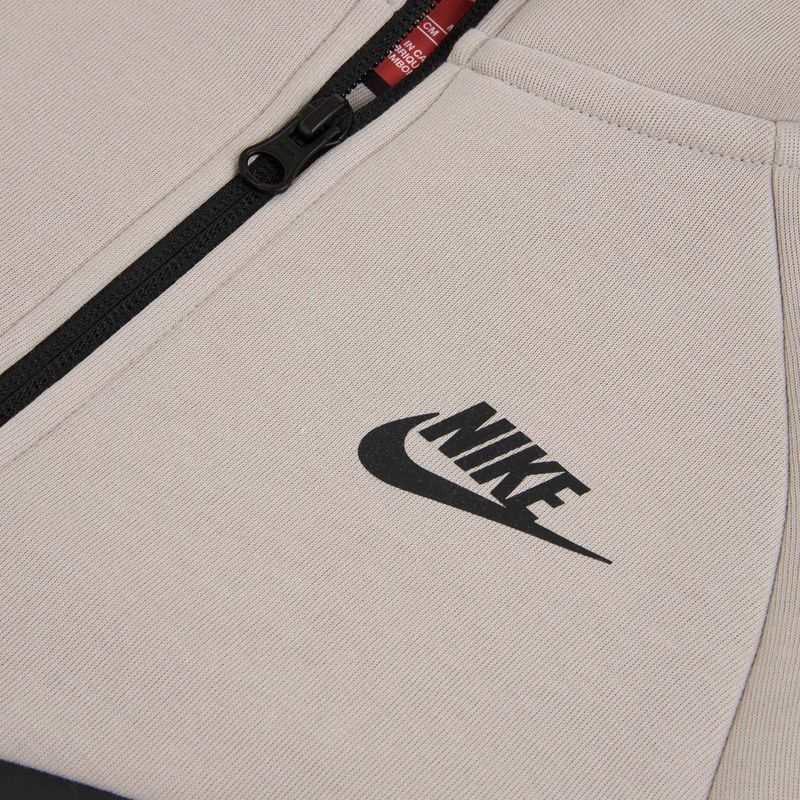 Children's sweatshirt Nike Sportswear Tech Fleece moon particle/cave stone/black/black 3