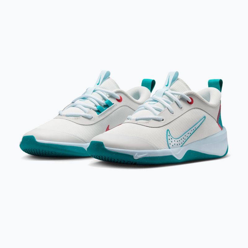 Nike Omni Multi-Court shoes in off white/energy/glacier blue 11