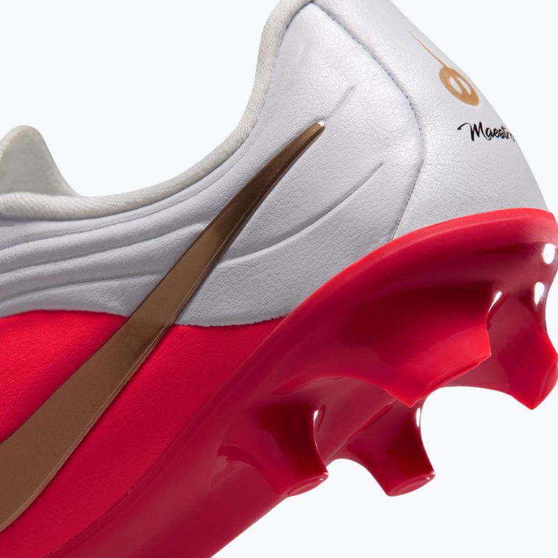 Children's football boots Nike Jr. Tiempo Maestro Academy white/bright crimson/blur 6