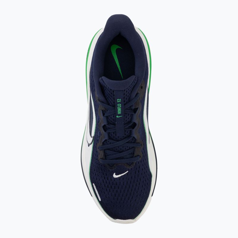 Nike Winflo 12 running shoes midnight navy/green spark/summit white 5