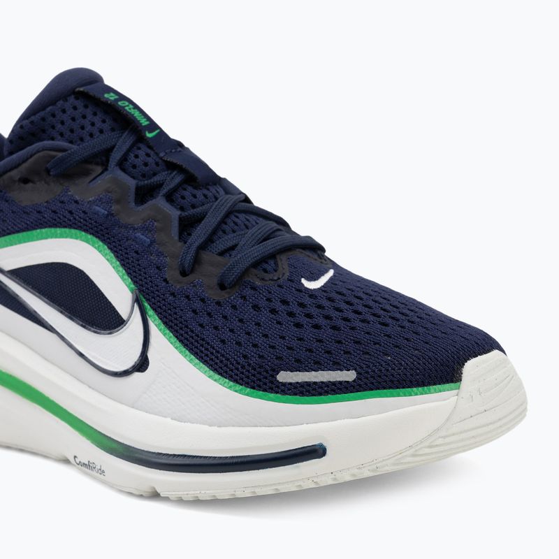 Nike Winflo 12 running shoes midnight navy/green spark/summit white 7