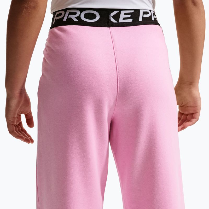 Children's trousers Nike Pro Fleece pink rise/pink rise/black/white 4