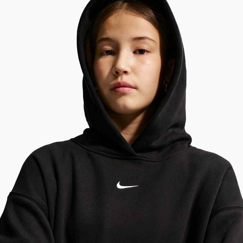 Children's sweatshirt Nike Sportswear Studio Fleece black/white 4