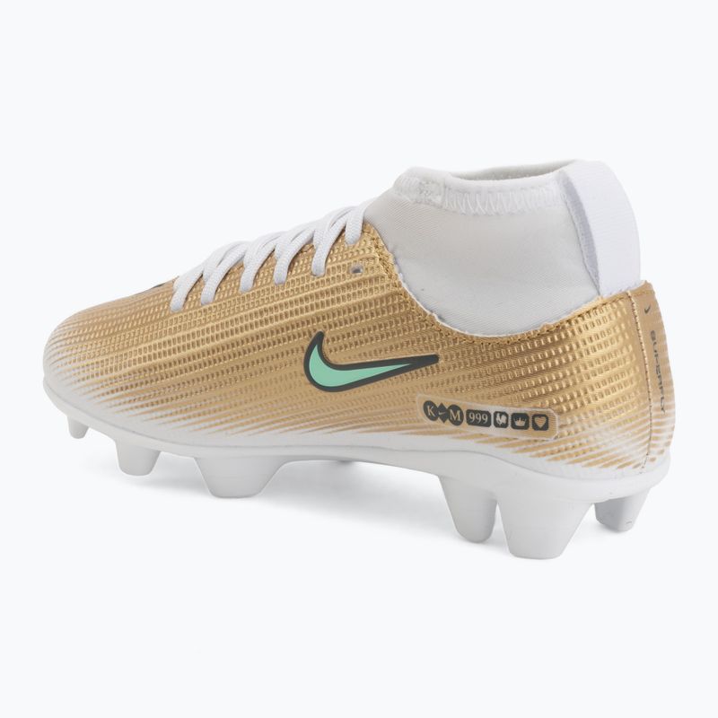 Children's football boots Nike Jr. Mercurial Superfly 11 Club "Kylian Mbappé" metallic gold/green glow 3