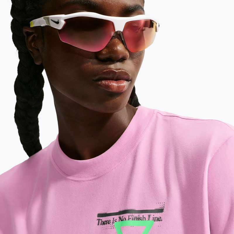 Women's running shirt Nike Swift Dri-Fit pink rise/illusion green 6