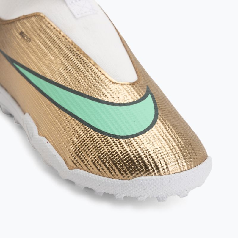 Children's football boots Nike Jr. Mercurial Superfly 11 Academy "Kylian Mbappé" metallic gold/green glow 7