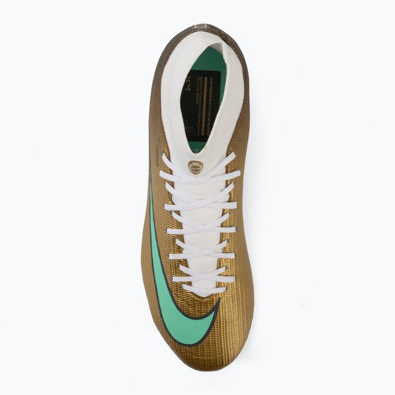 Men's football boots Nike Mercurial Superfly 11 Academy "Kylian Mbappé" metallic gold/green glow 5