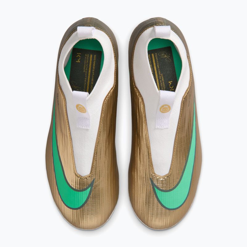 Children's football boots Nike Jr. Mercurial Superfly 11 Academy "Kylian Mbappé" metallic gold/green glow 4