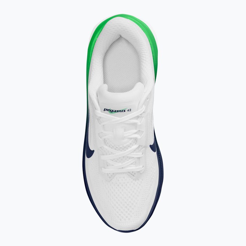 Nike Pegasus 42 running shoes white/green spark/midnight navy 11