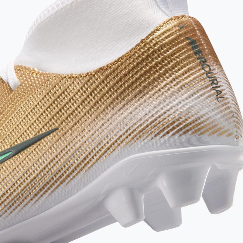 Children's football boots Nike Jr. Mercurial Superfly 11 Club "Kylian Mbappé" metallic gold/green glow 6