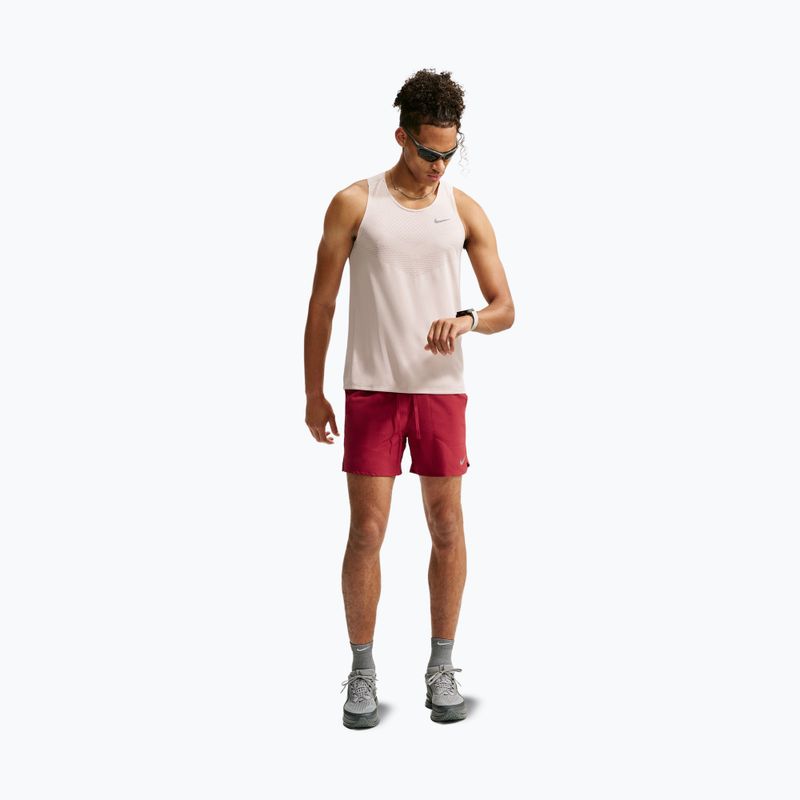 Men's Nike Stride Dri-Fit Brief-Lined 5" Shorts in Tough Red 2