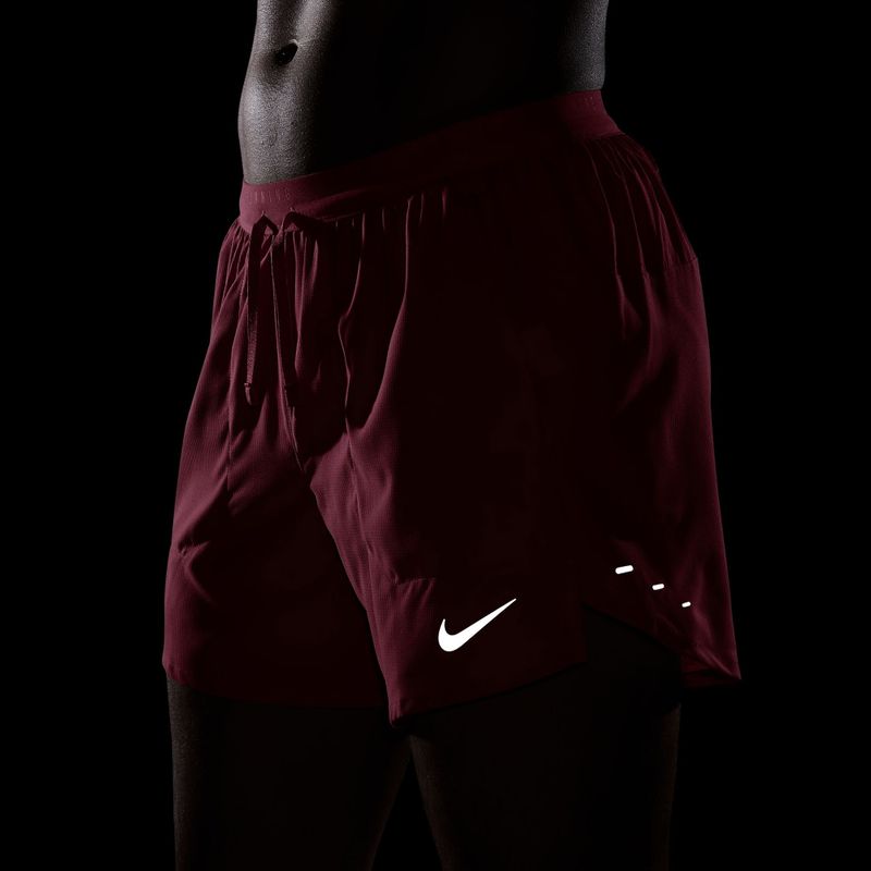 Men's Nike Stride Dri-Fit Brief-Lined 5" Shorts in Tough Red 7
