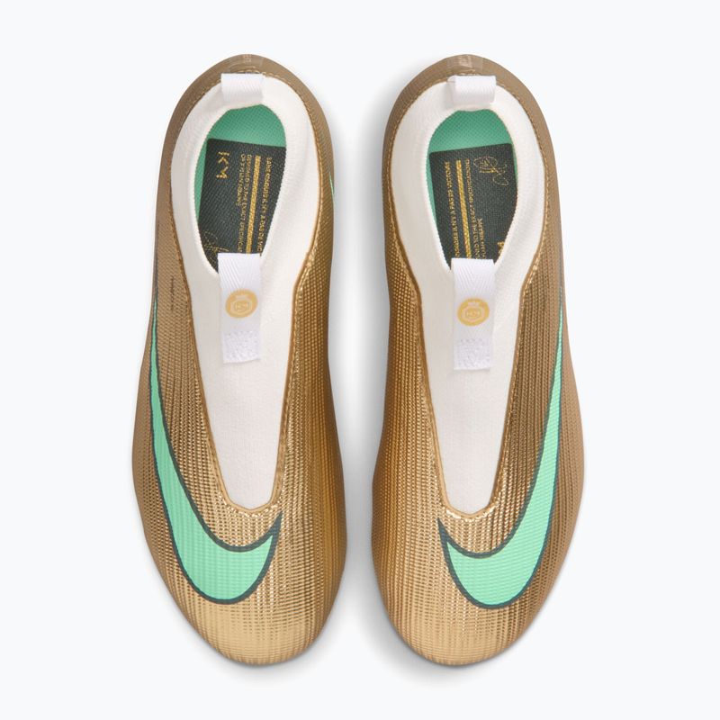 Children's football boots Nike Jr. Mercurial Superfly 11 Academy "Kylian Mbappé" metallic gold/green glow 4