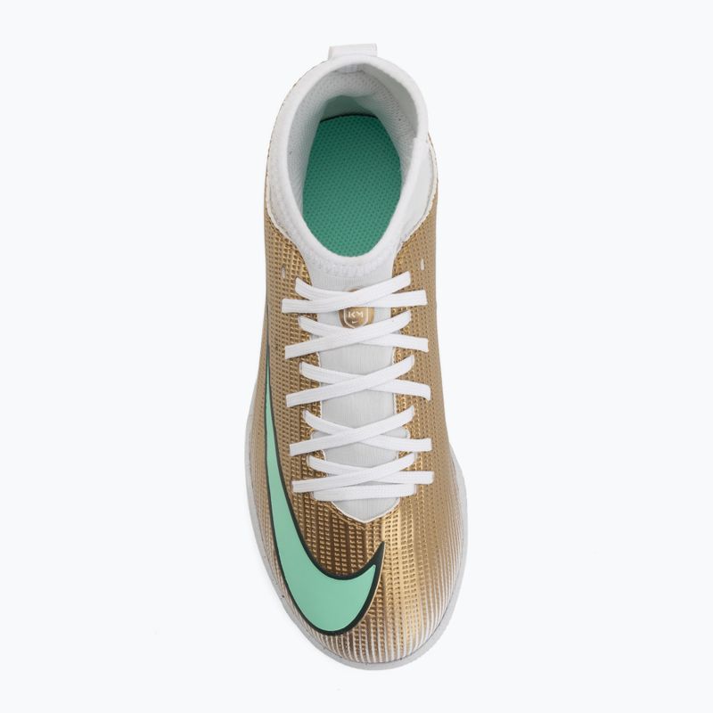 Children's football boots Nike Jr. Mercurial Superfly 11 Club "Kylian Mbappé" metallic gold/green glow 5