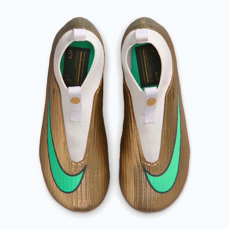 Children's football boots Nike Jr. Mercurial Superfly 11 Academy "Kylian Mbappé" metallic gold/green glow 4