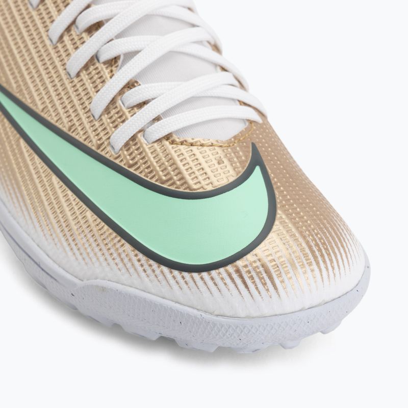 Children's football boots Nike Jr. Mercurial Superfly 11 Club "Kylian Mbappé" metallic gold/green glow 7