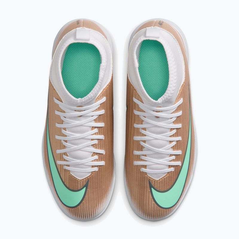 Children's football boots Nike Jr. Mercurial Superfly 11 Club "Kylian Mbappé" metallic gold/green glow 4