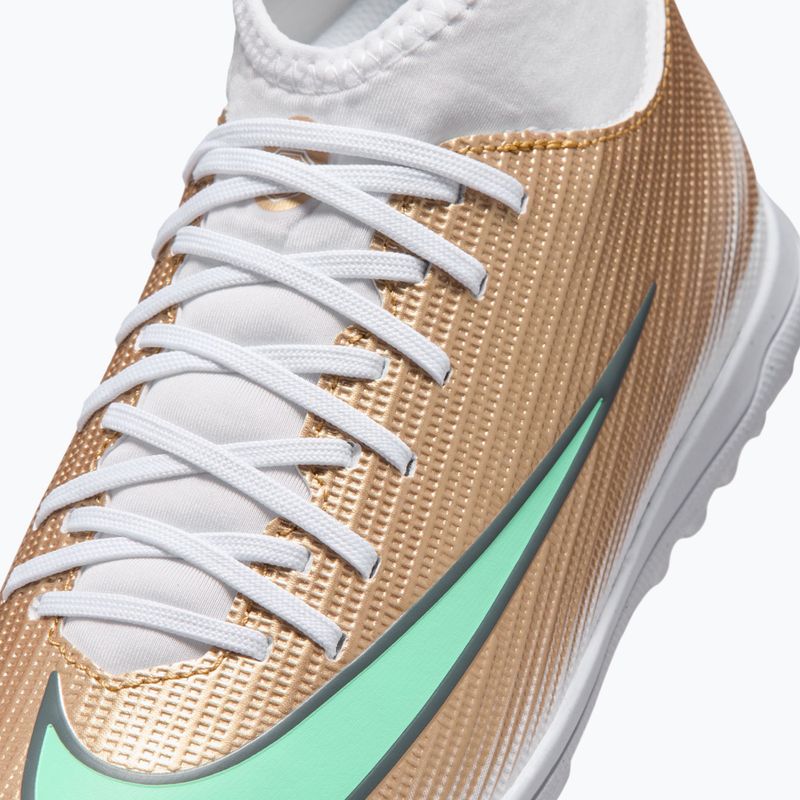 Children's football boots Nike Jr. Mercurial Superfly 11 Club "Kylian Mbappé" metallic gold/green glow 5