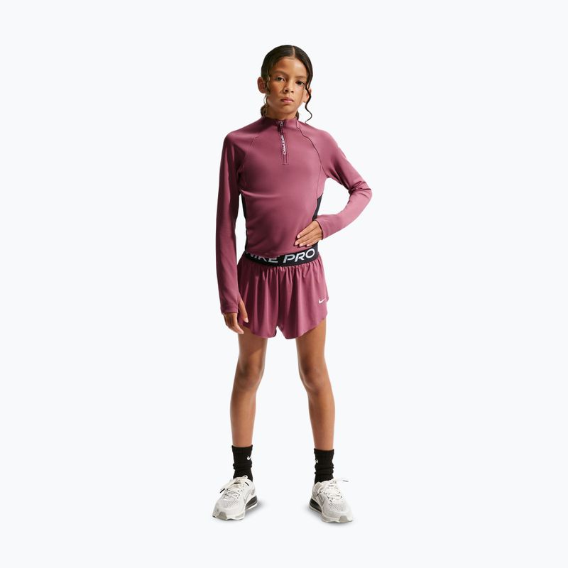 Children's shorts Nike Pro pink smoke/black/white 2