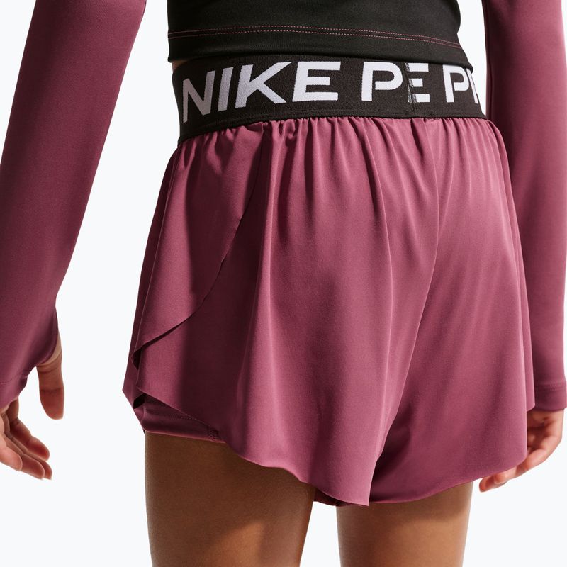 Children's shorts Nike Pro pink smoke/black/white 5
