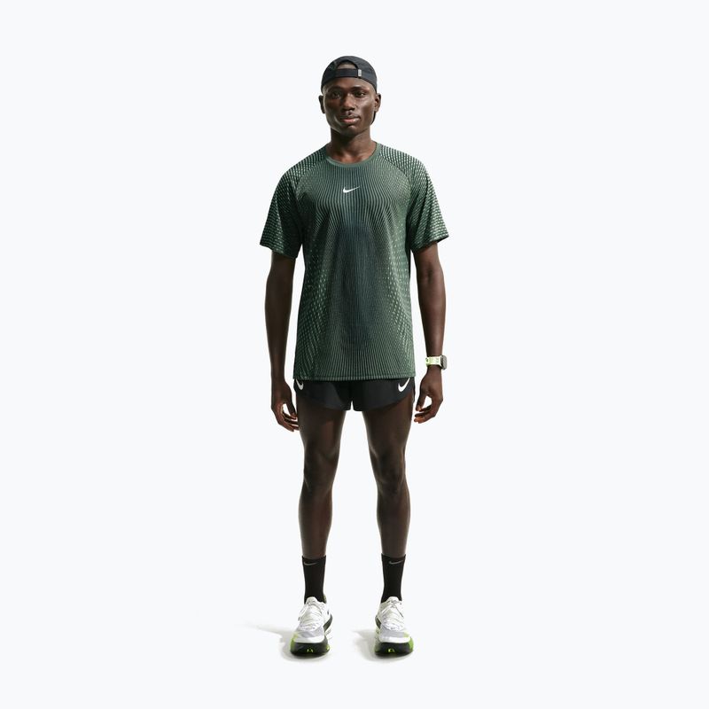 Men's running shirt Nike Stride black/light green spark 2