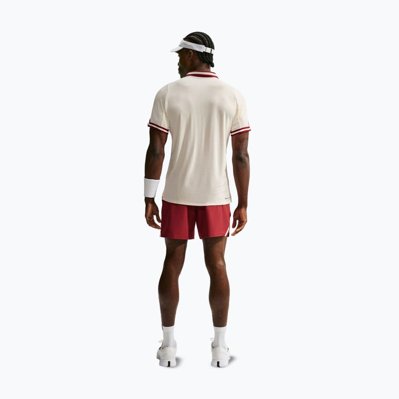 Polo shirt Nike Court Slam Aero-Fit Pale Ivory/Team Red 3